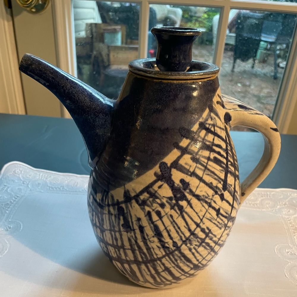 Vintage Handmade Pottery, Tea/Coffee Decanter